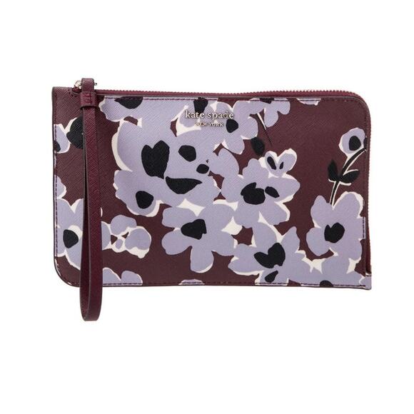 Kate Spade New York Cameron Wildflower Bouquet Medium L-Zip Wristlet - Picture 1 of 5